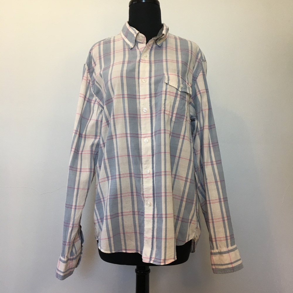 J. Crew Slim Fit Casual Button Down Plaid Shirt, L